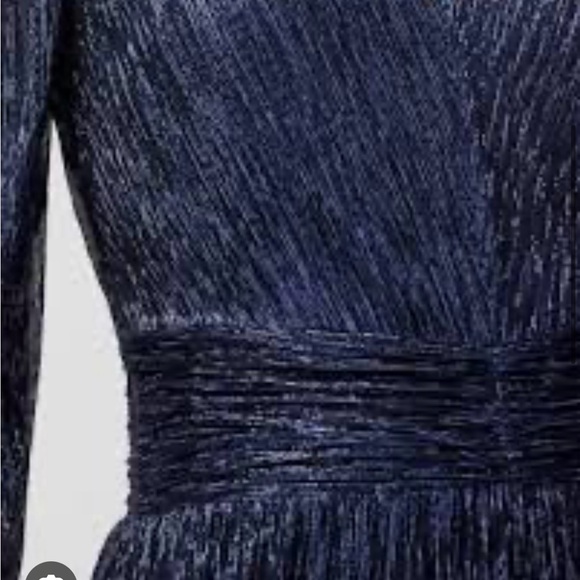 White House Black Market Blue Ruched Wrap Dress - Picture 8 of 11